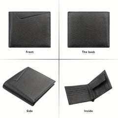 Men's RFID Anti theft Wallet Leather Money Clip Vintage Wallet