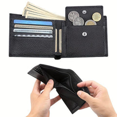Men's RFID Anti theft Wallet Leather Money Clip Vintage Wallet