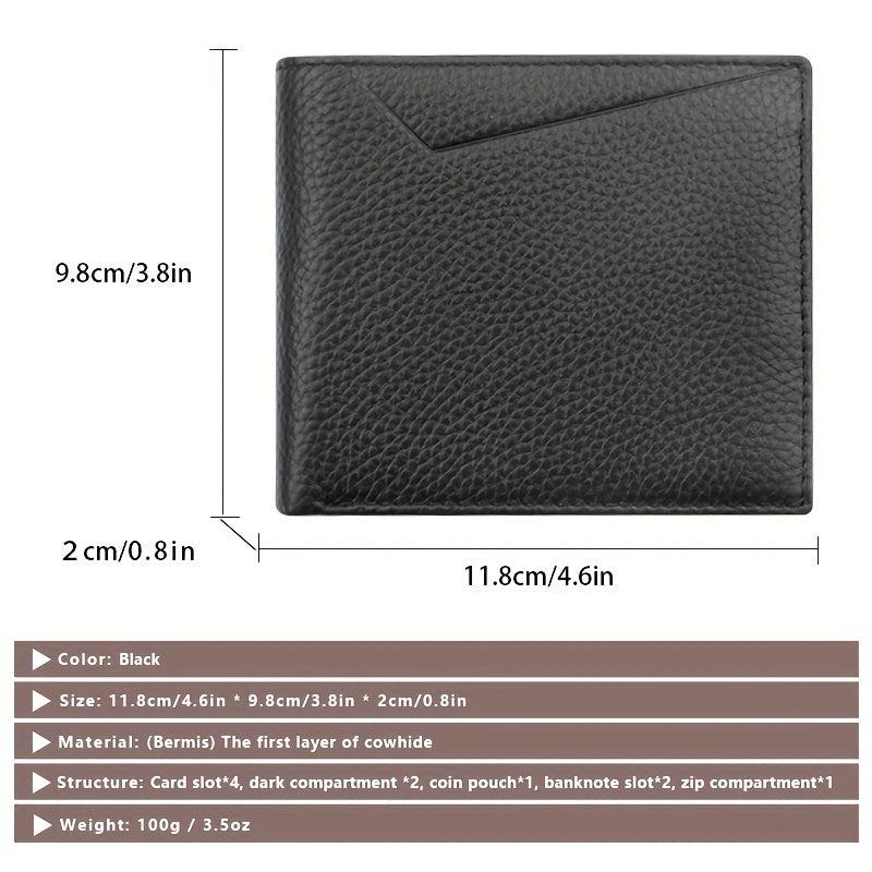 Men's RFID Anti theft Wallet Leather Money Clip Vintage Wallet