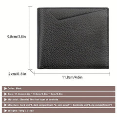 Men's RFID Anti theft Wallet Leather Money Clip Vintage Wallet