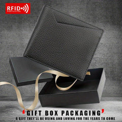 Men's RFID Anti theft Wallet Leather Money Clip Vintage Wallet