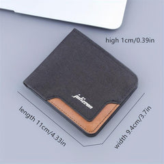 Men's Canvas Wallet with 9 Card Slots & 2 ID Holders