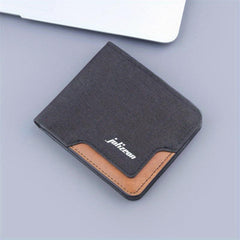 Men's Canvas Wallet with 9 Card Slots & 2 ID Holders