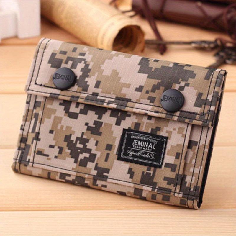 Men's Casual Camo Bifold Wallet Money Clip