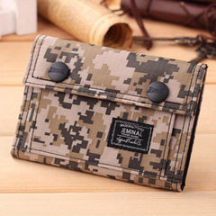 Men's Casual Camo Bifold Wallet Money Clip