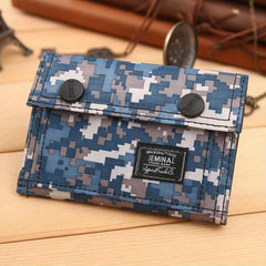 Men's Casual Camo Bifold Wallet Money Clip