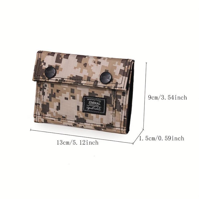 Men's Casual Camo Bifold Wallet Money Clip
