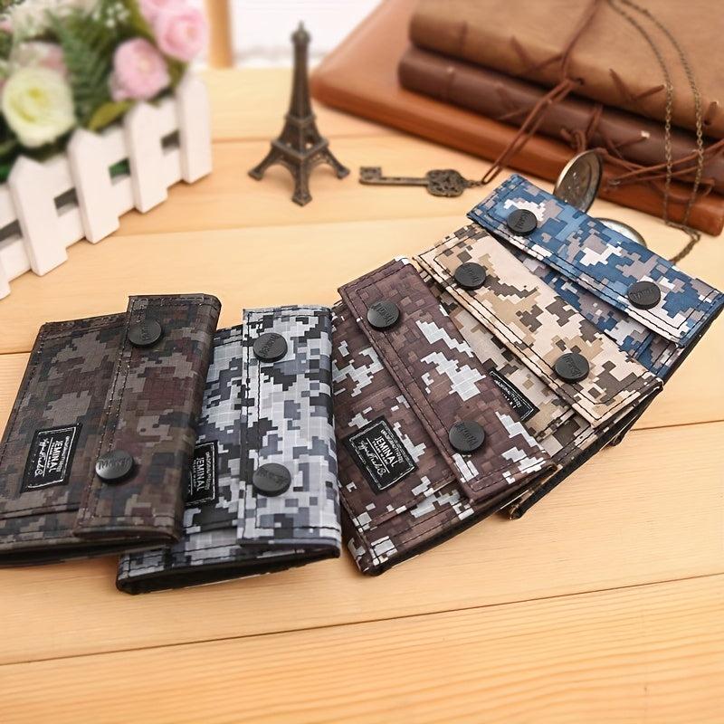 Men's Casual Camo Bifold Wallet Money Clip
