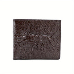 Men's Crocodile Pattern Short Wallet