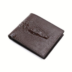 Men's Crocodile Pattern Short Wallet