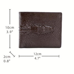 Men's Crocodile Pattern Short Wallet