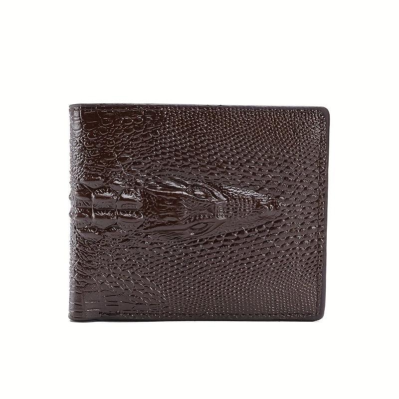 Men's Crocodile Pattern Short Wallet