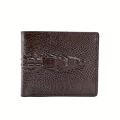 Men's Crocodile Pattern Short Wallet