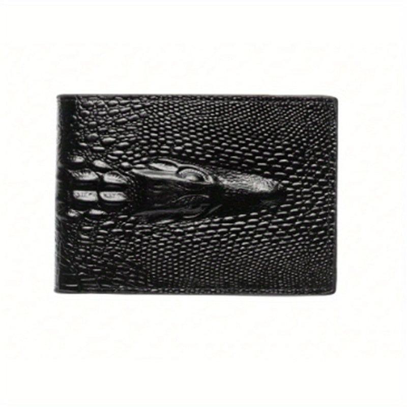 Men's Crocodile Pattern Short Wallet