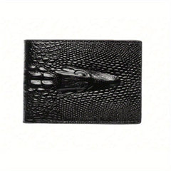 Men's Crocodile Pattern Short Wallet