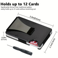Aluminium Credit Card Holder RFID Blocking Slim Anti Protect Metal Card Holder