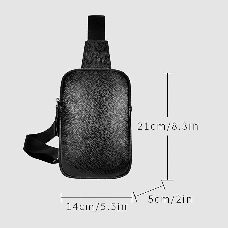 Mini Leather Chest Bag Small Sling Shoulder Front Phone Bag