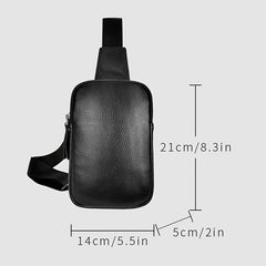 Mini Leather Chest Bag Small Sling Shoulder Front Phone Bag