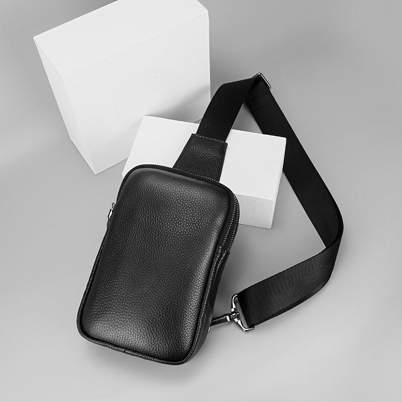 Mini Leather Chest Bag Small Sling Shoulder Front Phone Bag