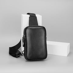 Mini Leather Chest Bag Small Sling Shoulder Front Phone Bag