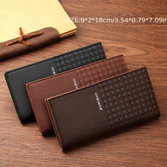 Long Men's Braided Money Clip Wallet