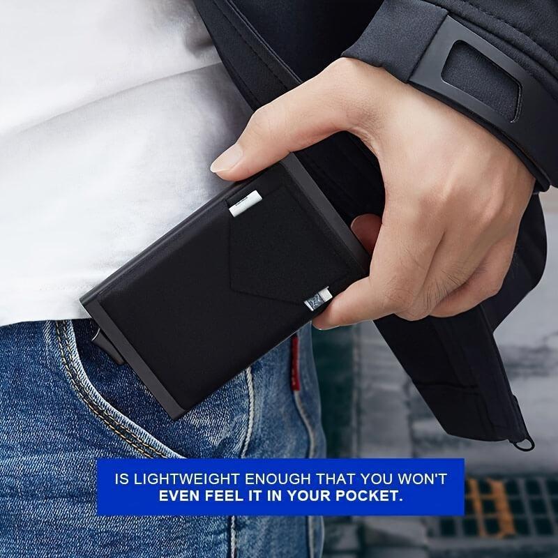 Men's Casual Metal Thin Automatic Card Holder