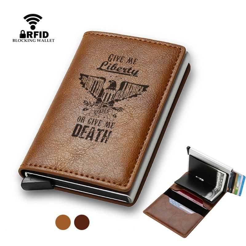 Men's Vintage RFID Blocking Engraved Wallet