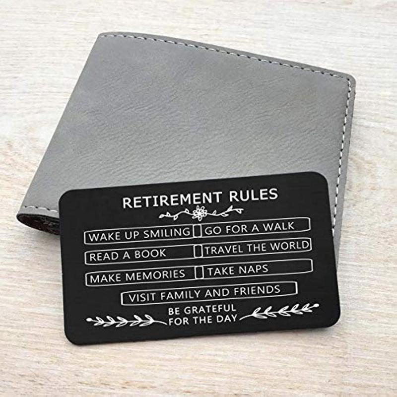 Men's Retirement Appreciation Gift Wallet Insert Card