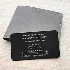 Men's Retirement Appreciation Gift Wallet Insert Card