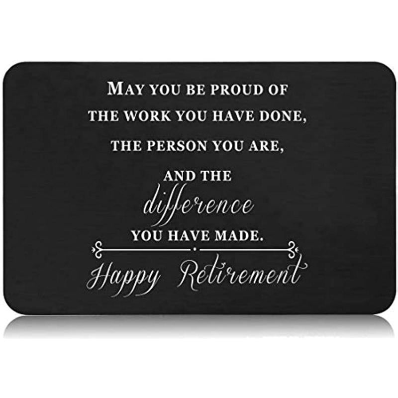 Men's Retirement Appreciation Gift Wallet Insert Card