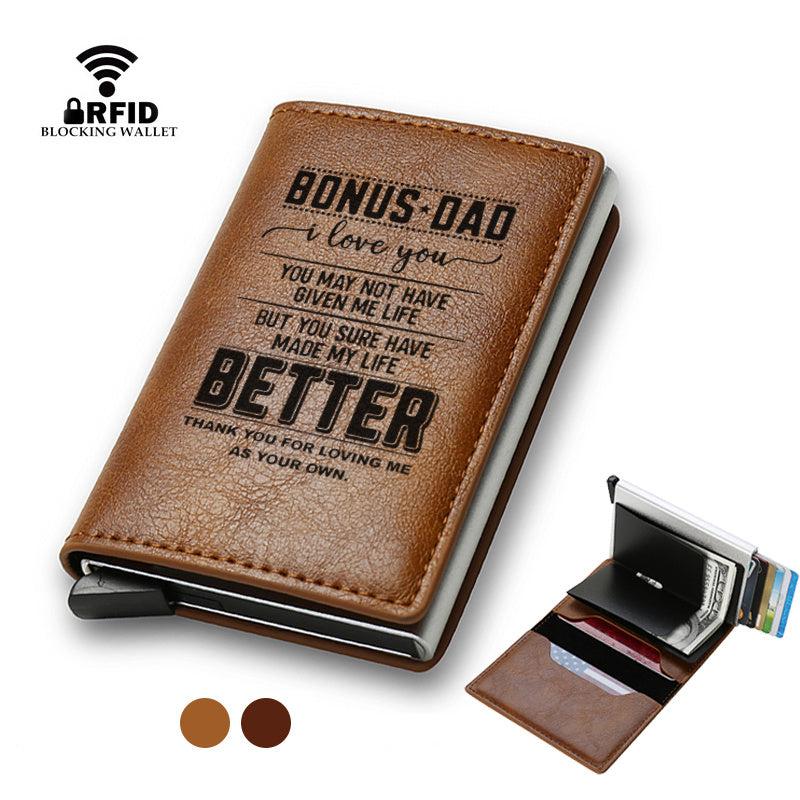 Men's Vintage Casual RFID Blocking Card Holder Money Clip