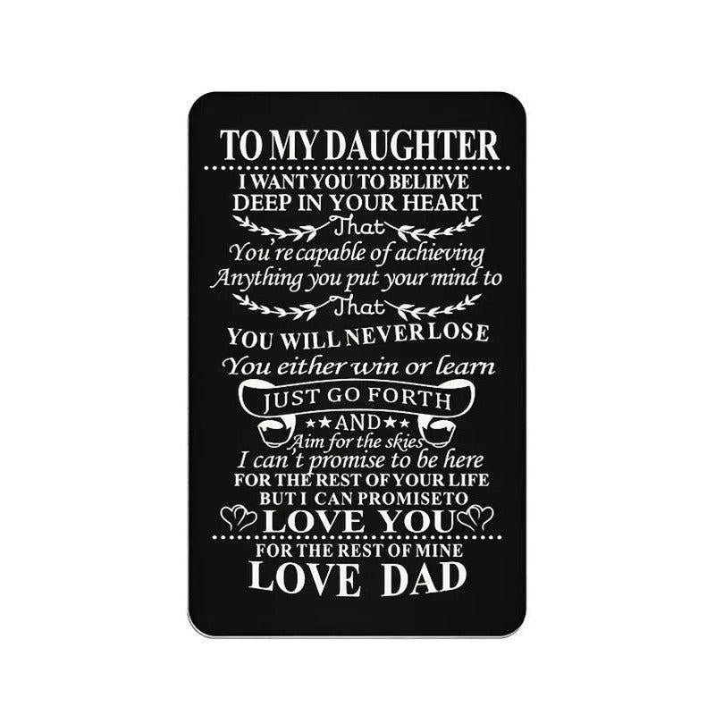 Alloy Card Postcard Love Family Christmas Gift Kids