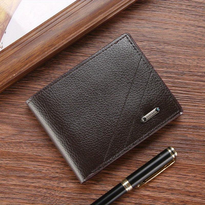 Men's Business Short Wallet With Card Slots Soft Horizontal Wallet