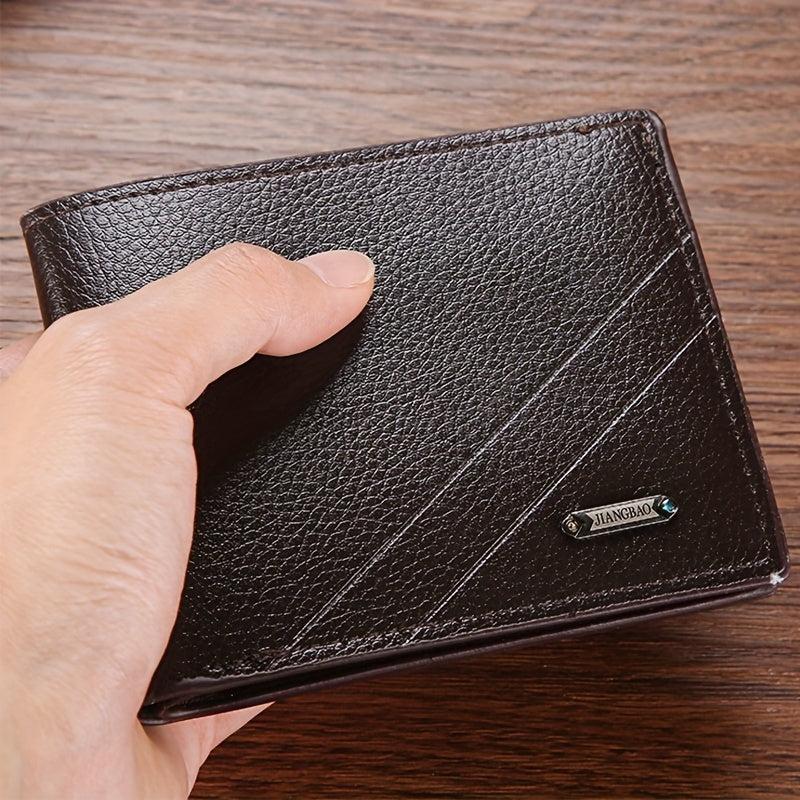 Men's Business Short Wallet With Card Slots Soft Horizontal Wallet