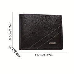 Men's Business Short Wallet With Card Slots Soft Horizontal Wallet