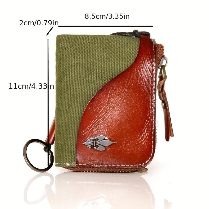 Men's Leather Zipper Wallet Purse Card Bag Coin Purse