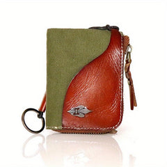 Men's Leather Zipper Wallet Purse Card Bag Coin Purse