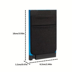 RFID Aluminum Men Wallet with Elastic Back Pouch