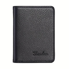Men's PU Leather Wallet Business Card Holder Cash Clip Slot