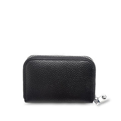 RFID Multifunctional Cowhide Card Bag - 10 Slots, Anti-theft Zipper, Clip