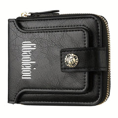 Men's Vintage Buckle Wallet Short Zipper Coin Purse