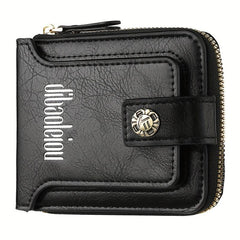 Men's Vintage Buckle Wallet Short Zipper Coin Purse