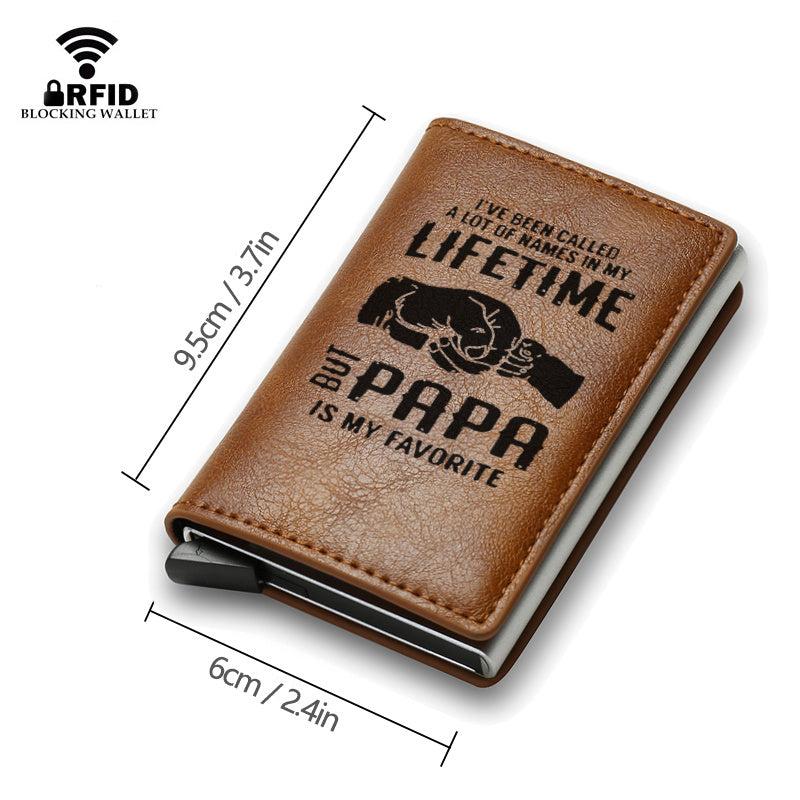 Papa Is My Favourite Men's RFID Card Holder