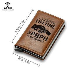Papa Is My Favourite Men's RFID Card Holder