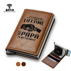 Papa Is My Favourite Men's RFID Card Holder
