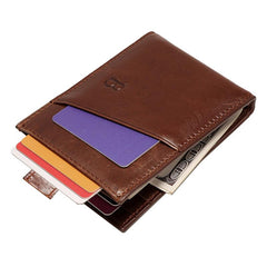 Men's PU Leather Layered Wallet Card Holder