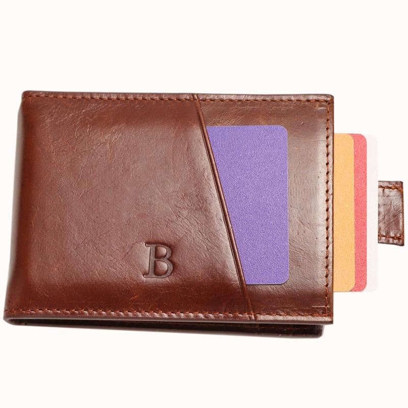 Men's PU Leather Layered Wallet Card Holder
