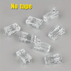 8pcs Mini Nail Clips Thickened Acrylic Document Clips Self-adhesive Clip