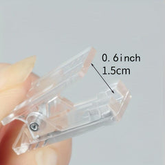8pcs Mini Nail Clips Thickened Acrylic Document Clips Self-adhesive Clip