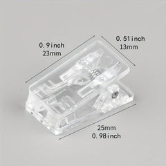 8pcs Mini Nail Clips Thickened Acrylic Document Clips Self-adhesive Clip